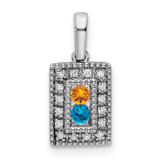 Family Jewelry Diamond Semi-Set Pendant