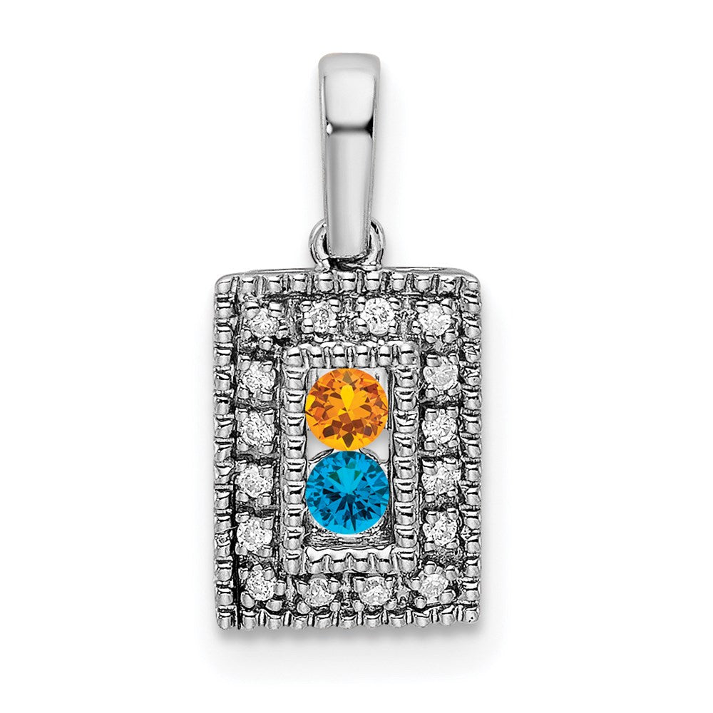 Family Jewelry Diamond Semi-Set Pendant