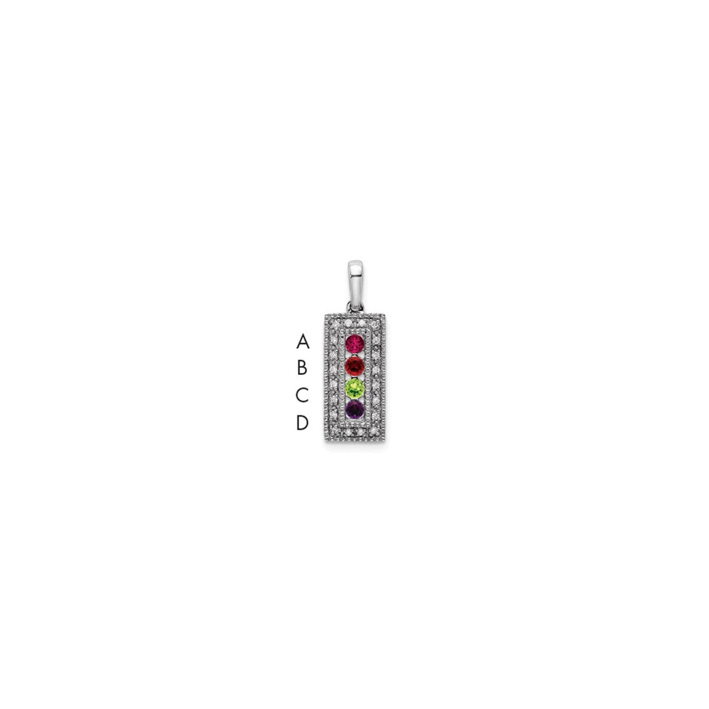 Family Jewelry Diamond Semi-Set Pendant