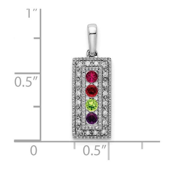 Family Jewelry Diamond Semi-Set Pendant