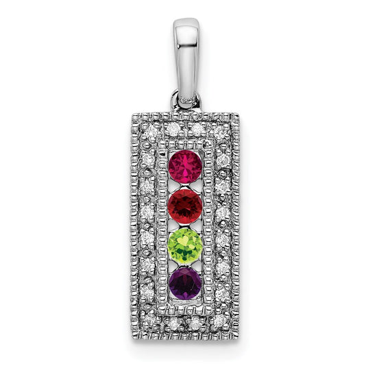 Family Jewelry Diamond Semi-Set Pendant