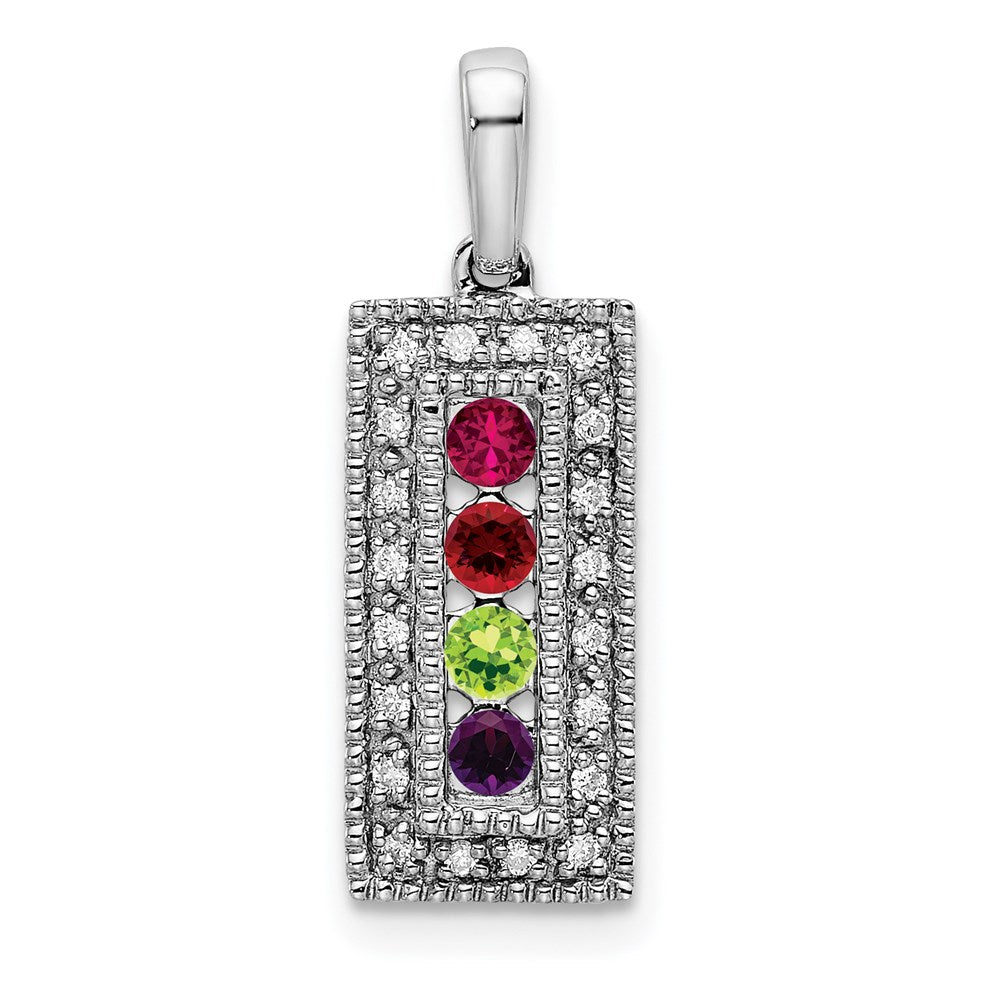 Family Jewelry Diamond Semi-Set Pendant
