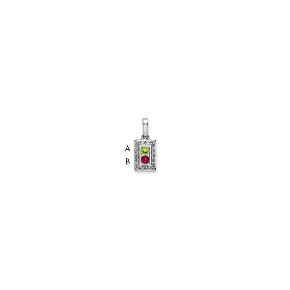 Family Jewelry Birthstone & Diamond Set Pendant