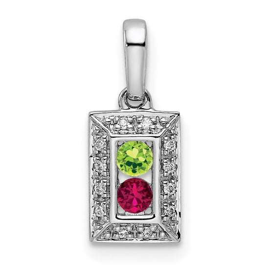 Family Jewelry Birthstone & Diamond Set Pendant