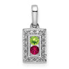 Family Jewelry Birthstone & Diamond Set Pendant