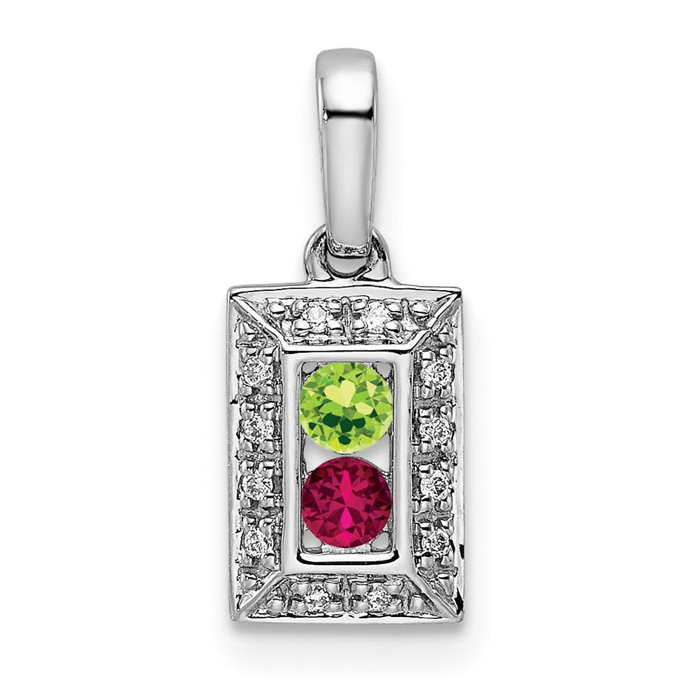Family Jewelry Birthstone & Diamond Set Pendant