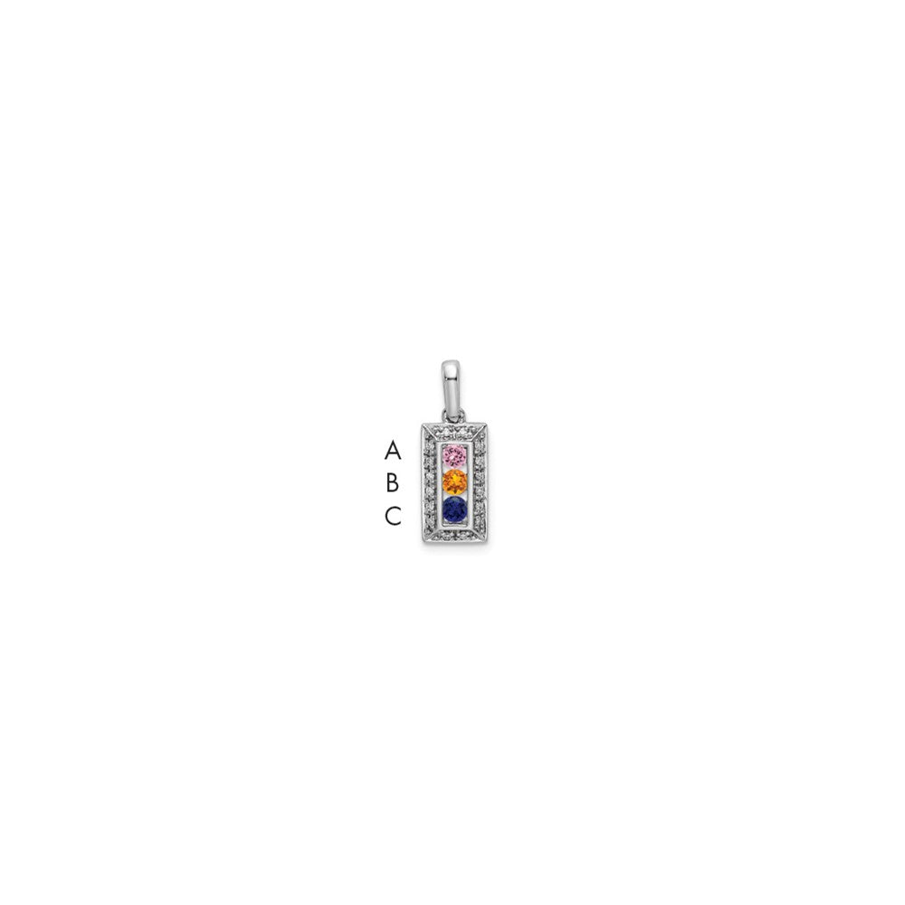 Family Jewelry Birthstone & Diamond Set Pendant