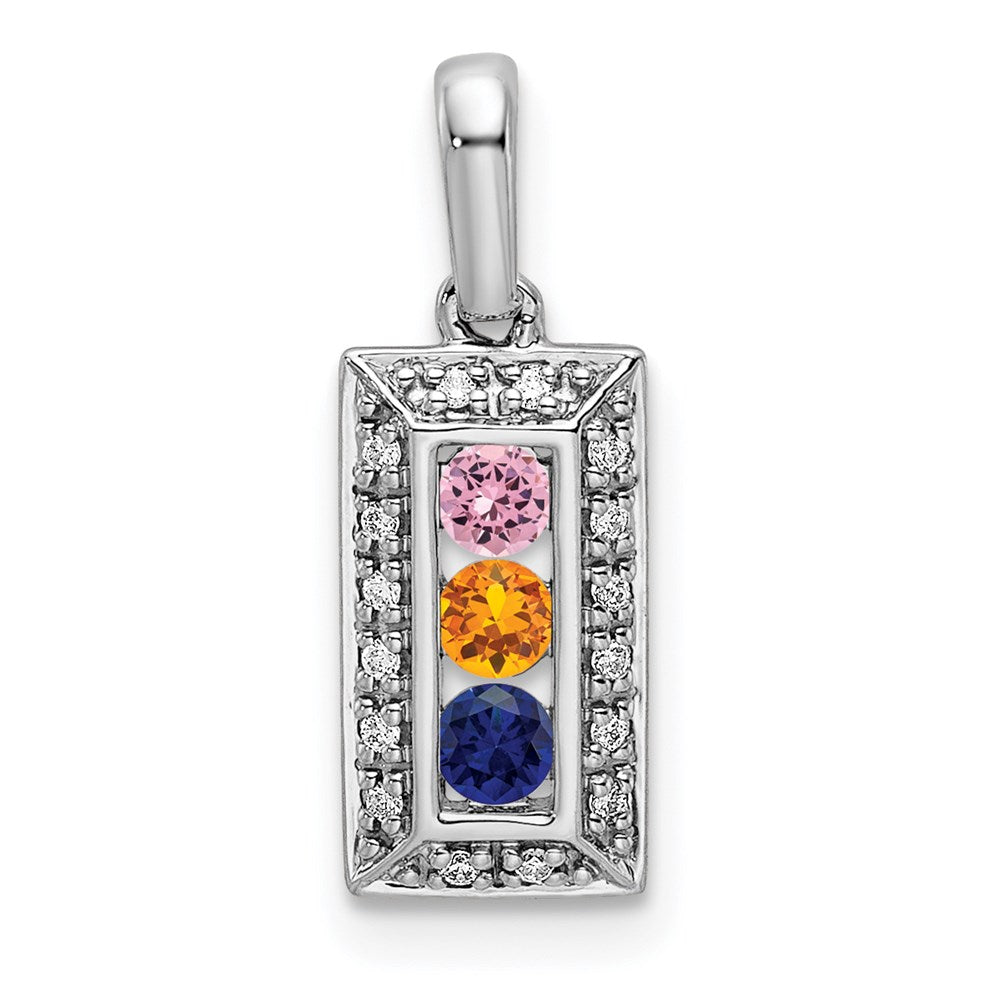 Family Jewelry Birthstone & Diamond Set Pendant