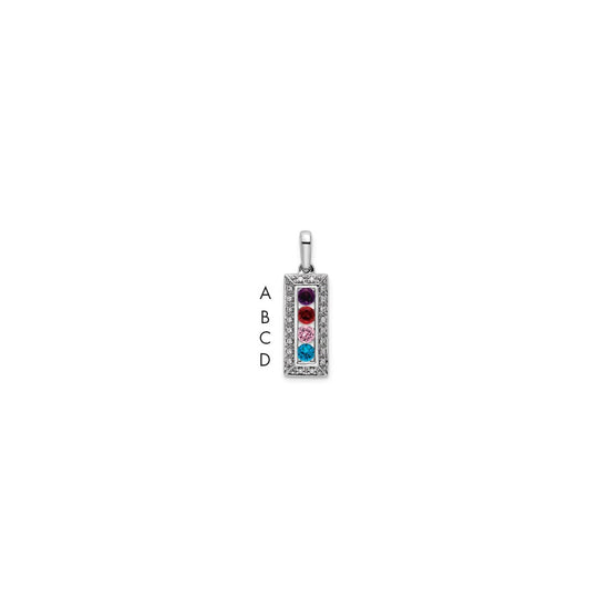 Family Jewelry Birthstone & Diamond Set Pendant