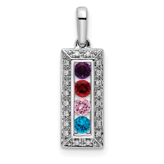 Family Jewelry Birthstone & Diamond Set Pendant