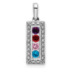 Family Jewelry Birthstone & Diamond Set Pendant