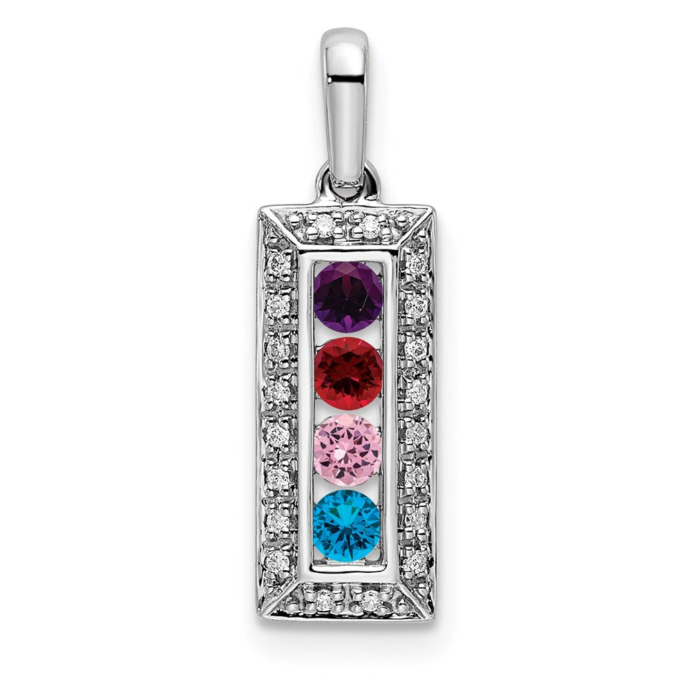 Family Jewelry Birthstone & Diamond Set Pendant