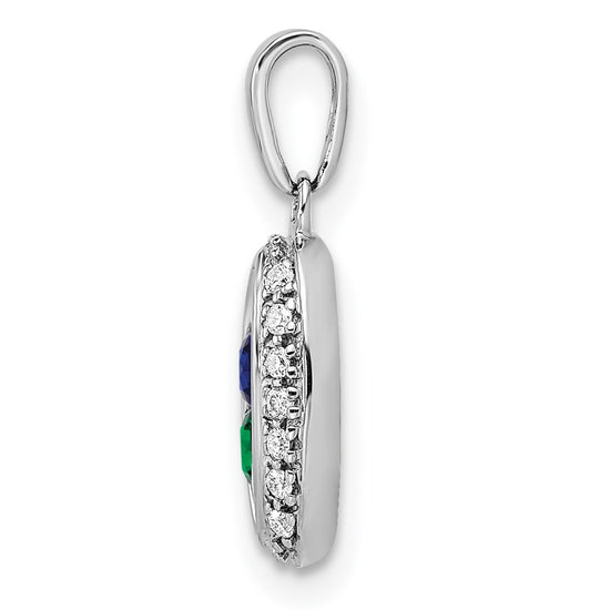 Family Jewelry Birthstone & Diamond Set Pendant