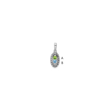 Family Jewelry Birthstone & Diamond Set Pendant