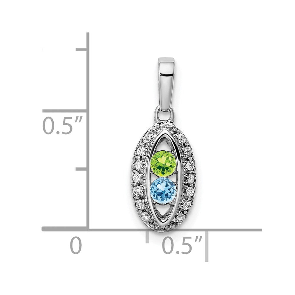 Family Jewelry Birthstone & Diamond Set Pendant