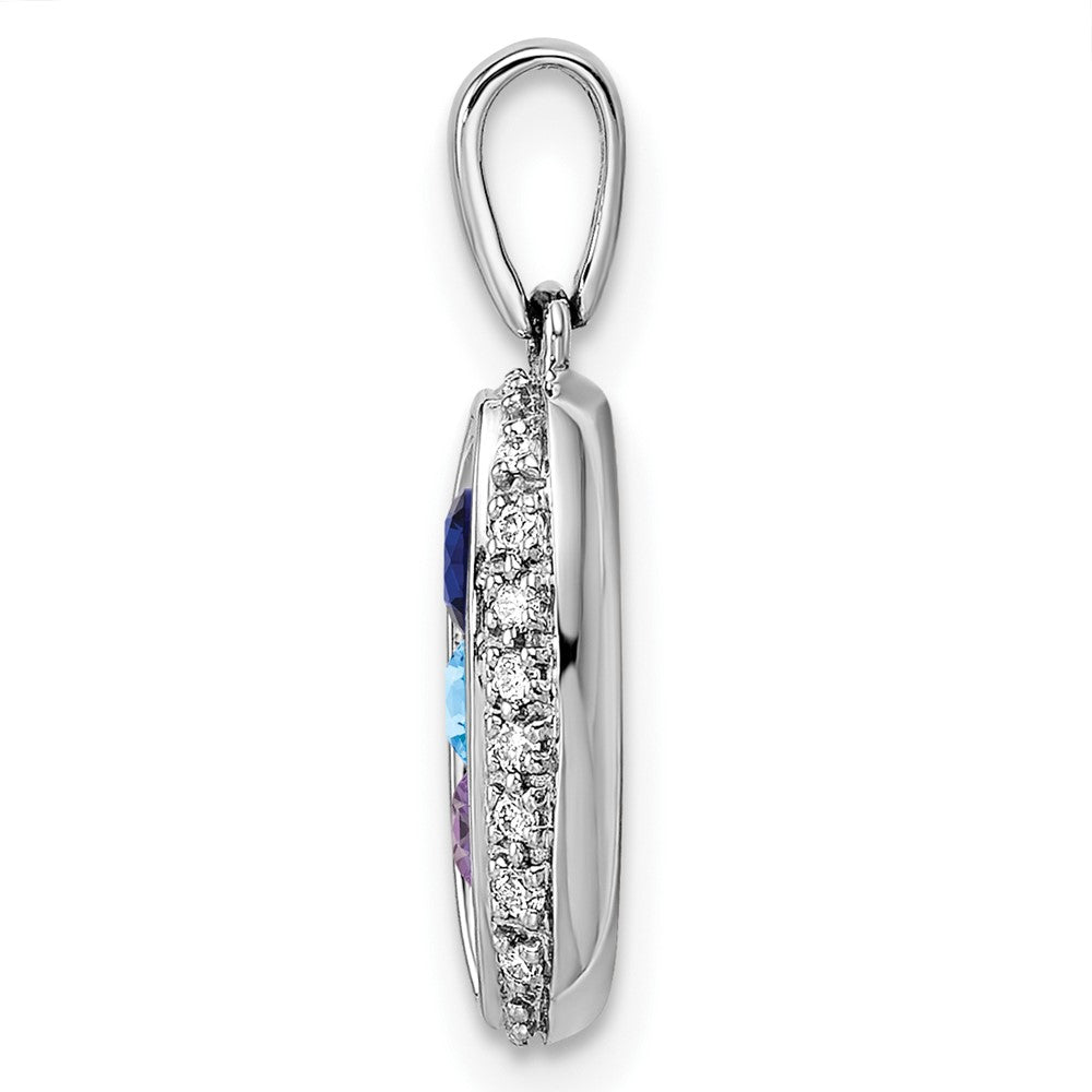Family Jewelry Birthstone & Diamond Set Pendant