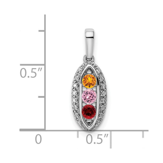 Family Jewelry Birthstone & Diamond Set Pendant