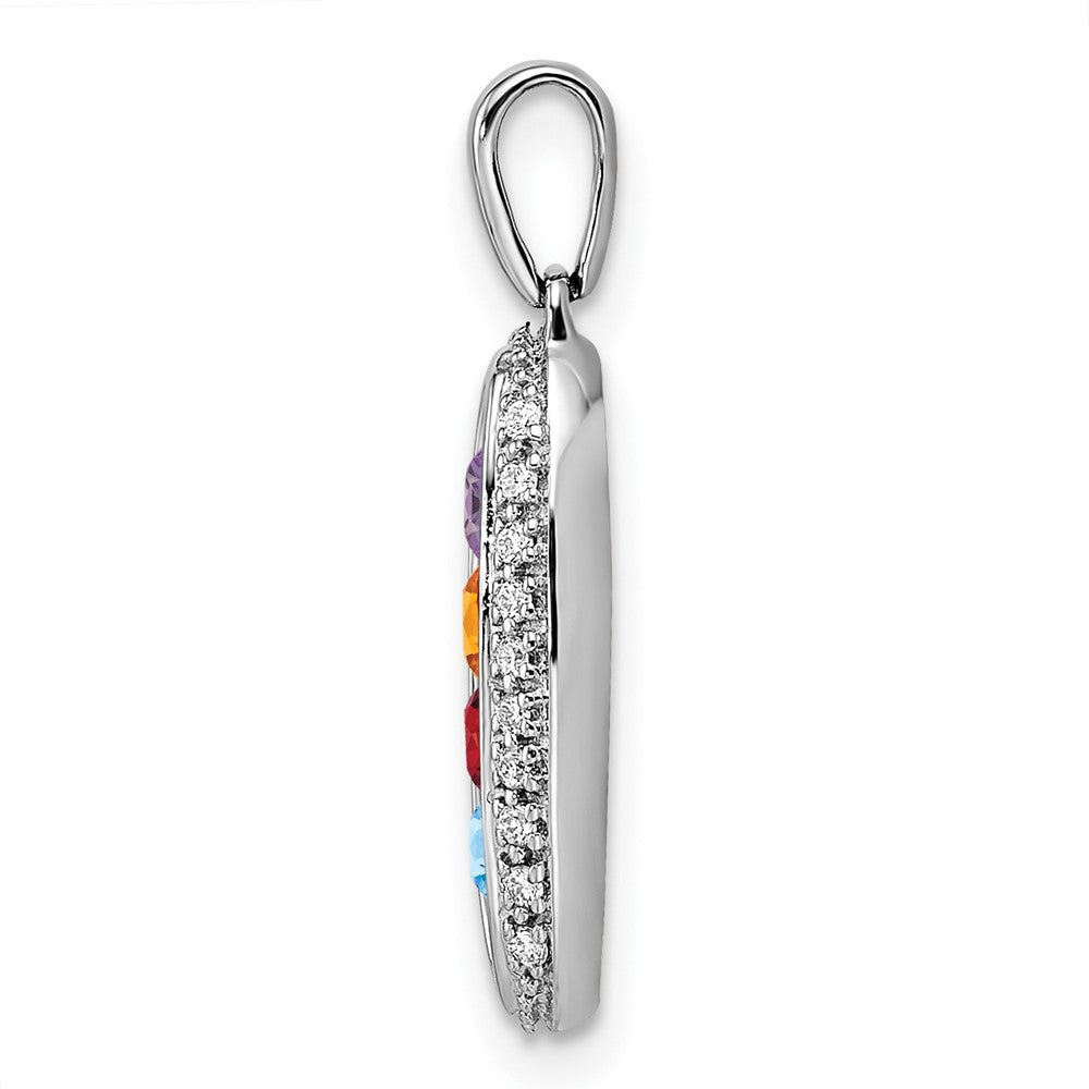 Family Jewelry Birthstone & Diamond Set Pendant