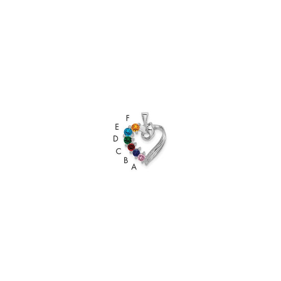 Family Pendant with Birthstones