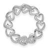 14k White Gold 2 Stone Family Pendant Mounting