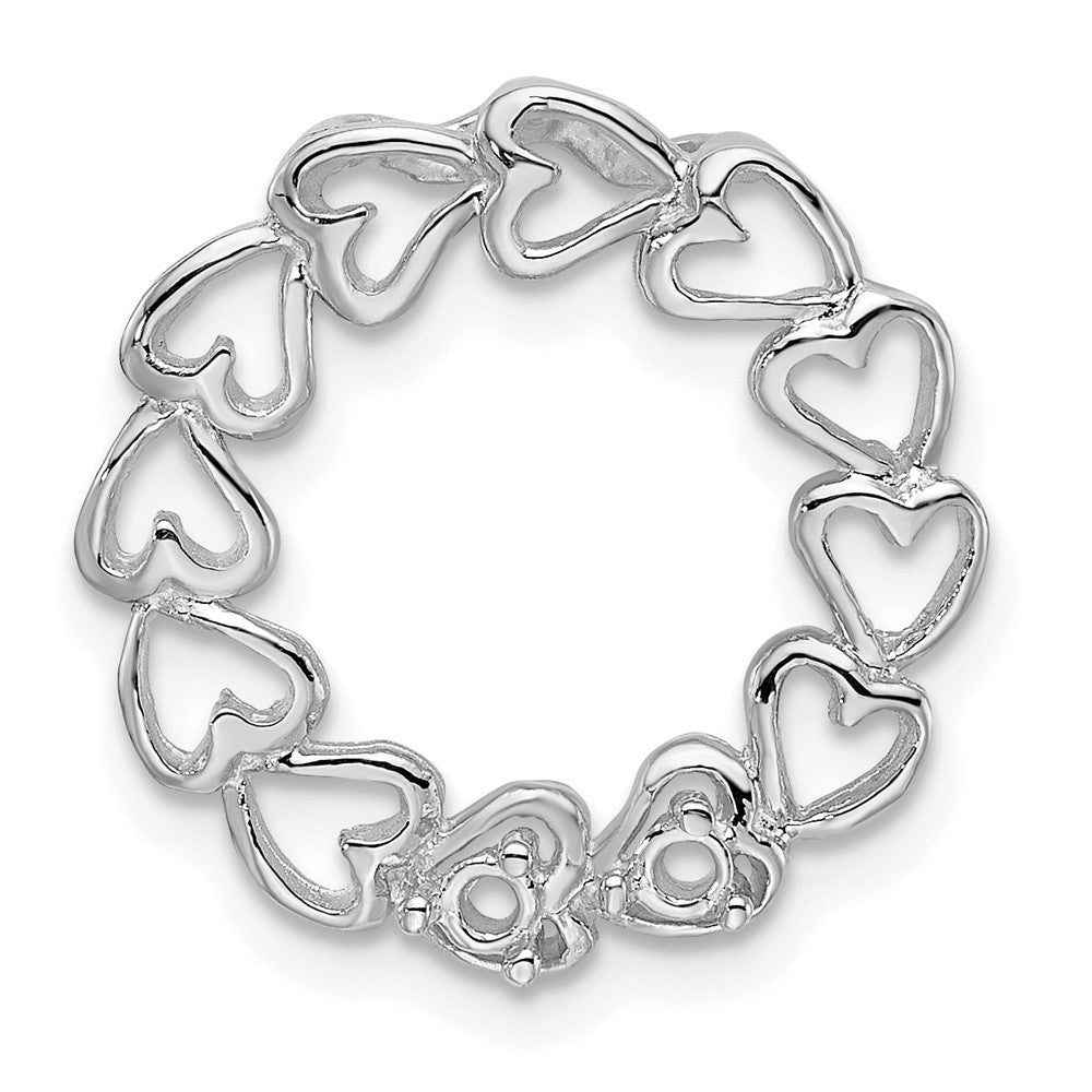 14k White Gold 2 Stone Family Pendant Mounting