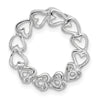 14k White Gold 4 Stone Family Pendant Mounting