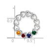 14k White Gold 4 Stone Family Pendant Mounting