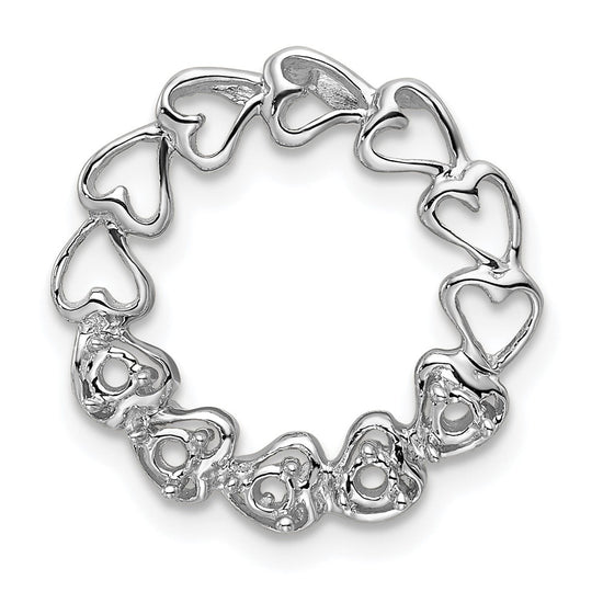 14k White Gold 5 Stone Family Pendant Mounting