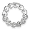 14k White Gold 6 Stone Family Pendant Mounting