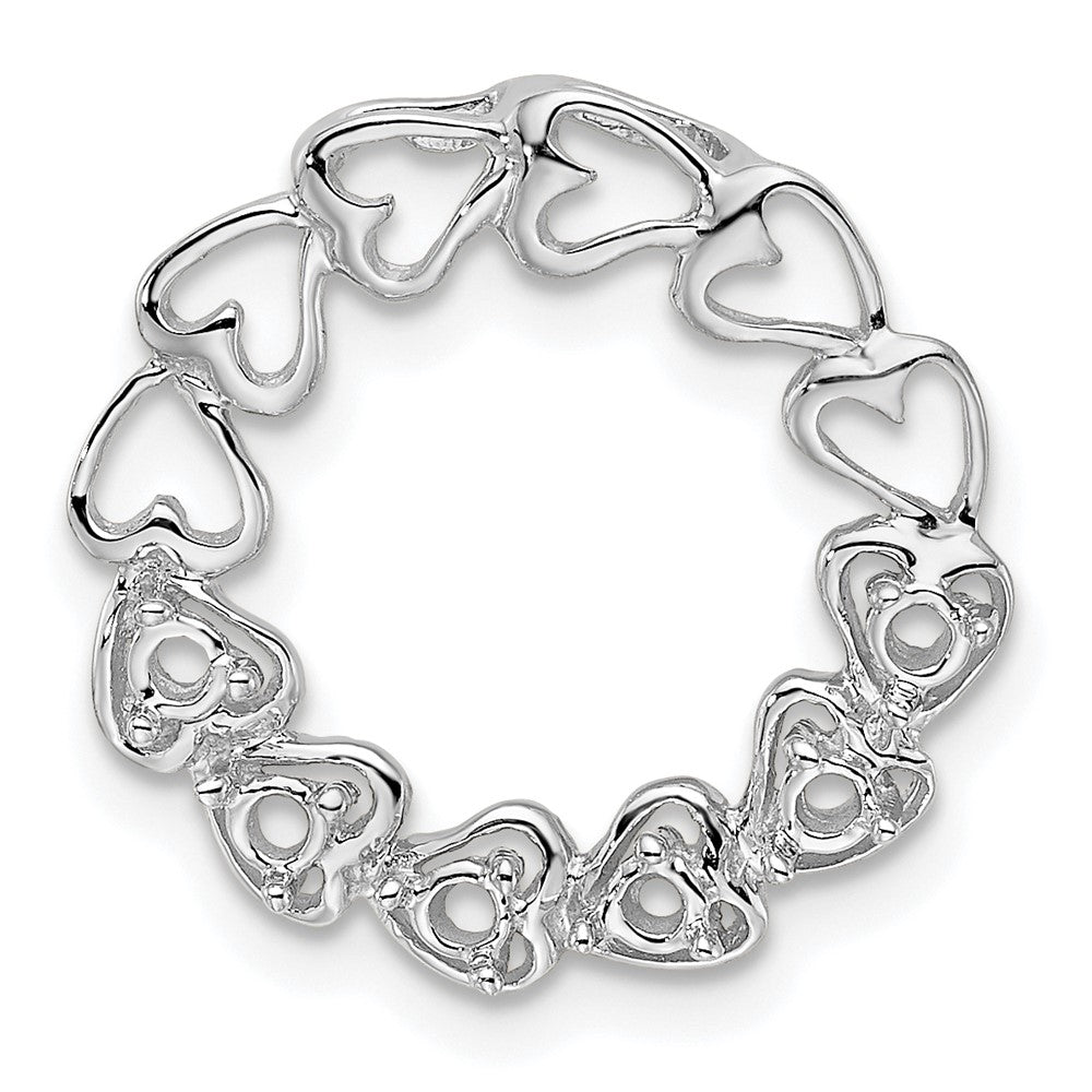 14k White Gold 6 Stone Family Pendant Mounting
