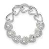 14k White Gold 7 Stone Family Pendant Mounting