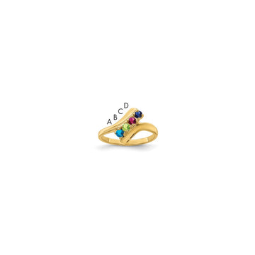 10k Synthetic Family Jewelry Ring