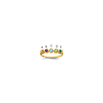 10k Synthetic Family Jewelry Ring
