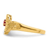 Birthstone Mothers Ring with Angel on Band