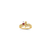Birthstone Mothers Ring with Angel on Band