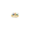 Birthstone Mothers Ring with Angel on Band