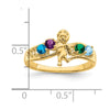 Birthstone Mothers Ring with Angel on Band