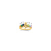 Birthstone Mothers Ring with Angel on Band