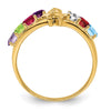 Birthstone Mothers Ring with Angel on Band