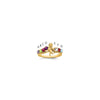 Birthstone Mothers Ring with Angel on Band