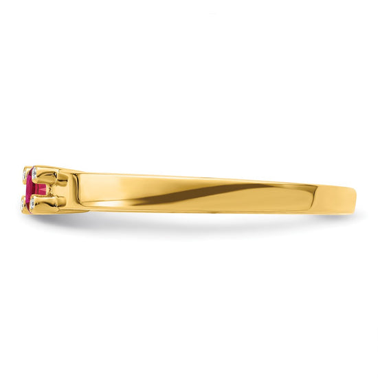 Birthstone and Diamond Mother's Ring Semi-Mount