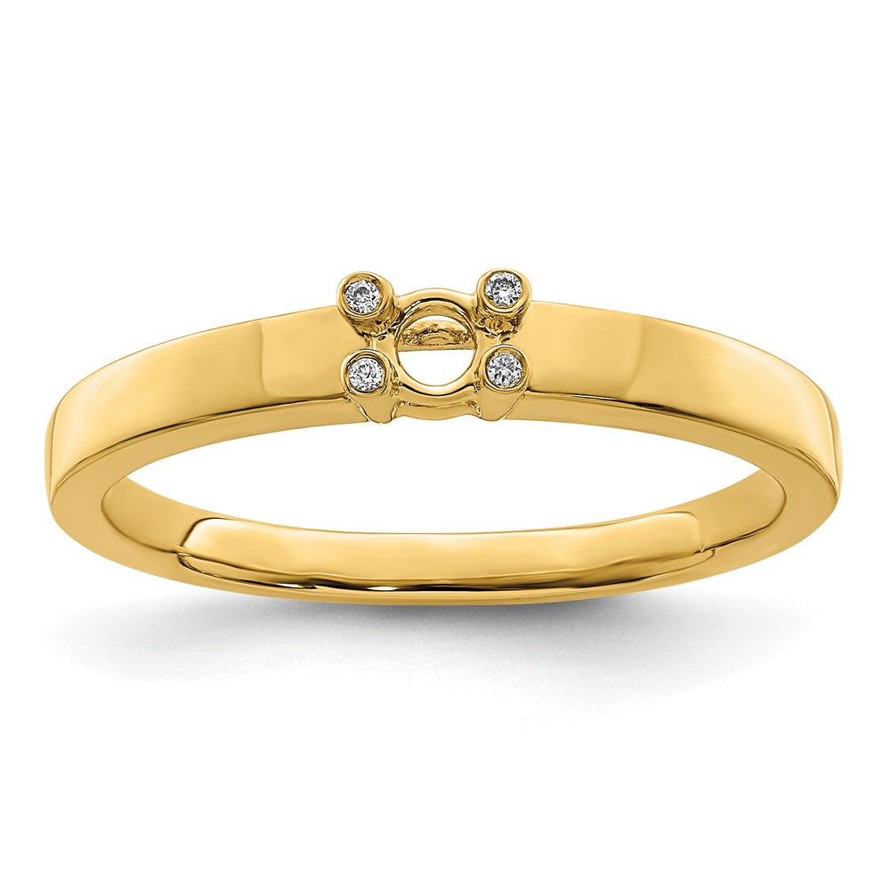 Birthstone and Diamond Mother's Ring Semi-Mount