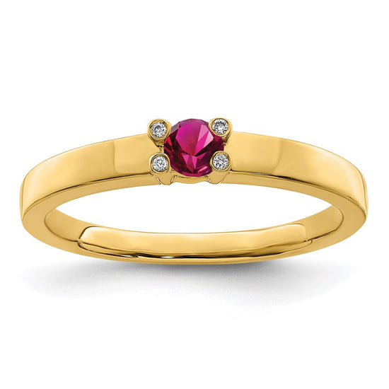 Birthstone and Diamond Mother's Ring Semi-Mount