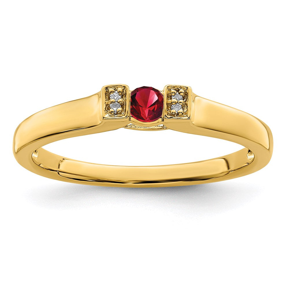 Birthstone and Diamond Mother's Ring Semi-Mount