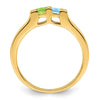 Birthstone and Diamond Mother's Ring Semi-Mount