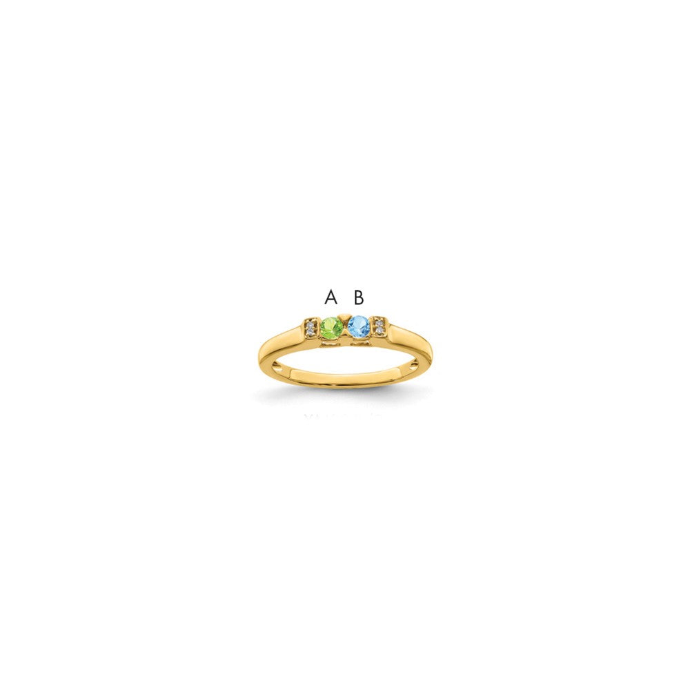 Birthstone and Diamond Mother's Ring Semi-Mount