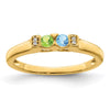 Birthstone and Diamond Mother's Ring Semi-Mount