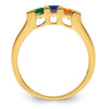 Birthstone and Diamond Mother's Ring Semi-Mount