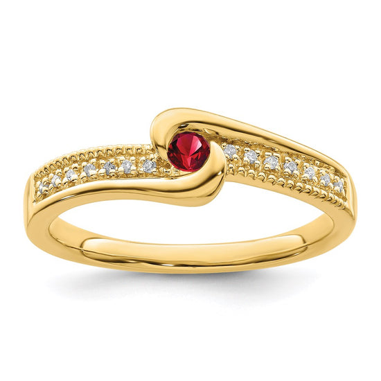 Birthstone and Diamond Mother's Ring Semi-Mount