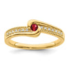 Birthstone and Diamond Mother's Ring Semi-Mount